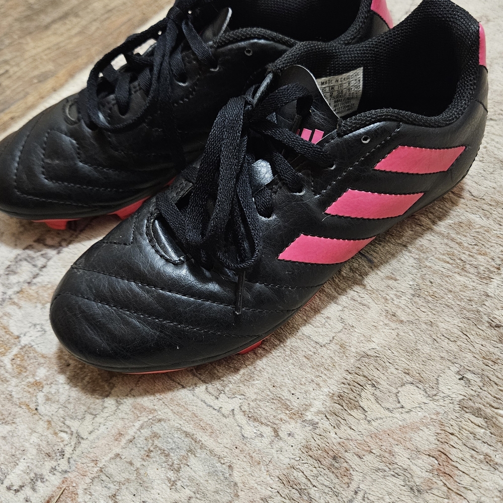 adidas Kids Black and Pink Sneakers